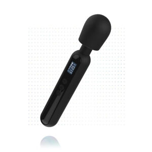 BLAQ - Rechargeable, Digital Wand Vibrator (Black)