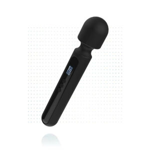 BLAQ - Rechargeable, Waterproof Digital Wand Vibrator (Black)