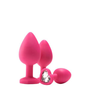 Flirts anal training kit - sada análneho dilda (3ks) - ružová