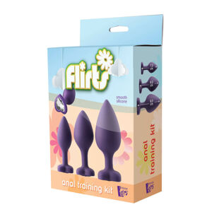 Flirts anal training kit - sada análneho dilda (3ks) - fialová