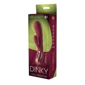 Dinky Jimmy K. - nabíjací vibrátor s ramienkom na klitoris (bordový)