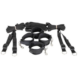 Sportsheets - posteľný bondage set (čierny)