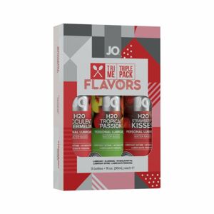 JO System Flavors – súprava ochutených lubrikantov (3ks)