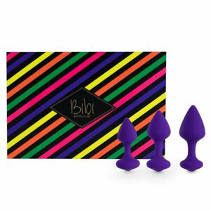 FEELZTOYS Bibi - sada análnych dild - fialová (3 kusy)