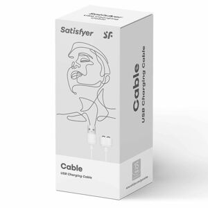 Satisfyer - magnetický USB kábel (biely)