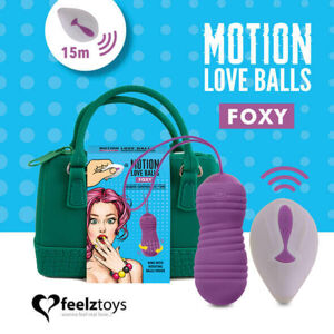 FEELZTOYS Foxy - batériové, rádiové, vodotesné vibračné vajíčko (fialové)
