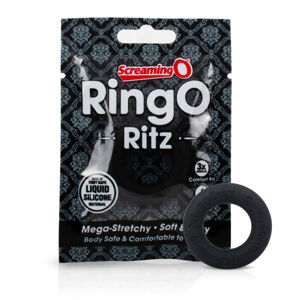 Screaming O Ritz - silikónový krúžok na penis (čierny)