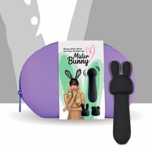 FEELZTOYS Mister bunny - vodotesná súprava mini masážnych vibrátorov (čierna)