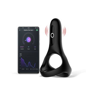Magic Motion Rise - inteligentný vibračný krúžok na penis napájaný batériami (čierny)