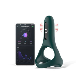 Magic Motion Rise - inteligentný vibračný krúžok na penis napájaný batériami (zelený)