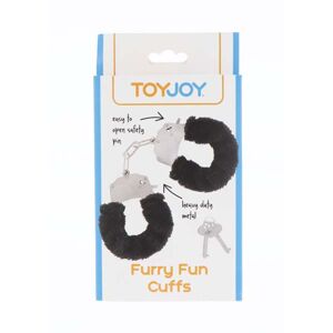ToyJoy Furry Fun Cuffs plyšové erotické putá Black
