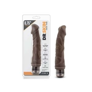 Realistický vibrátor Dr. Skin Cock Vibe no6 má 22,2cm a výrazný žaluď