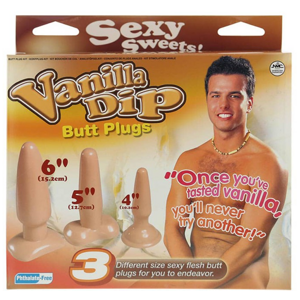 Vanilla Dip 3 dielny set anal plug